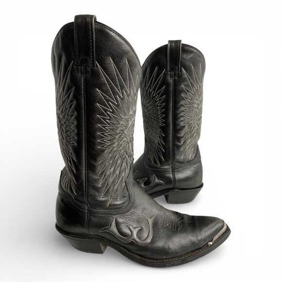 Canada West Boots Other - Canada West Black Buffalo Leather Western Cowboy Boots Indian Chief Men's 9.5 EE